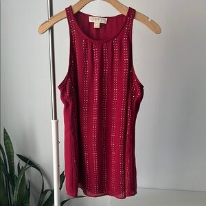 MICHAEL Michael Kors Elegant Cherry Red Sleeveless tank Top M